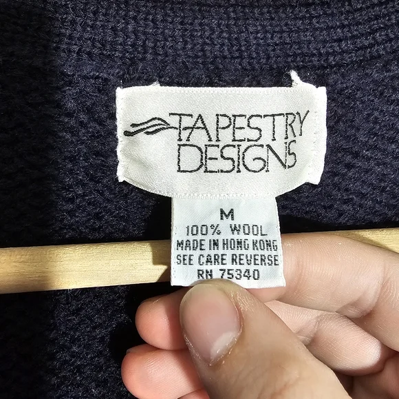 Vintage Tapestry Designs Wool Floral Knit Sweater Vest - Picture 3 of 3